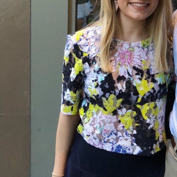 French connection lace cropped top - Picture 1 of 2